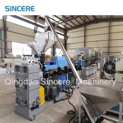 PE PET tái chế nhựa Granulating Line Máy đè một vít