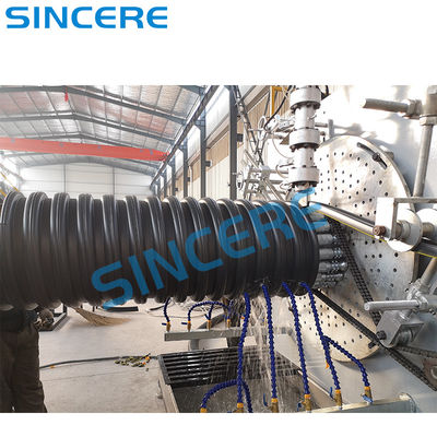 Inner Ribs Reinforced Plastic HDPE Spiral Corrugated Pipe Extrusion Machine Production Line