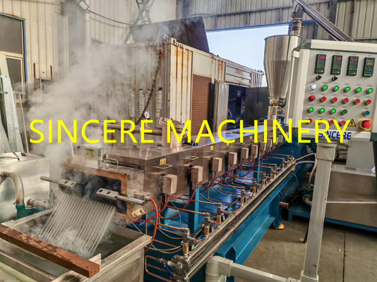 পিএলসি নিয়ন্ত্রণ সহ 120-1000kg/h আউটপুট প্লাস্টিকের প্যালেটিজিং লাইন
