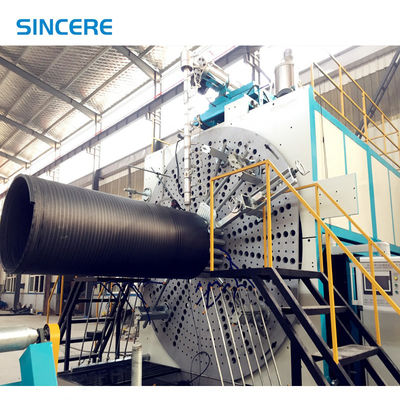 HDPE Square Spiral Profiles Large Diameter Spiral Tube Extrusion Line