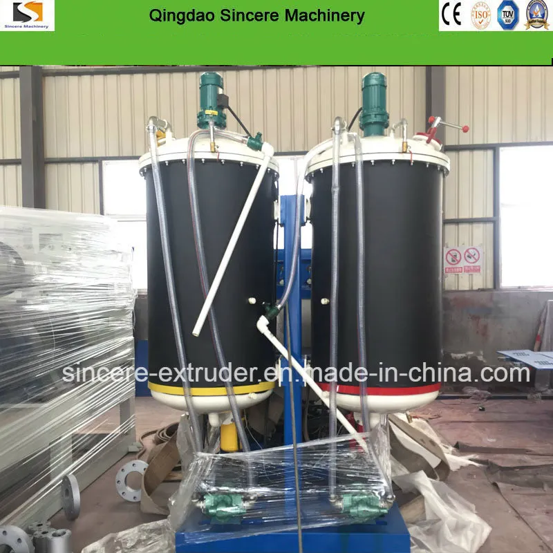 Đường phủ ống thép epoxy HDPE cách nhiệt Thiết bị lớp phủ extruder 0