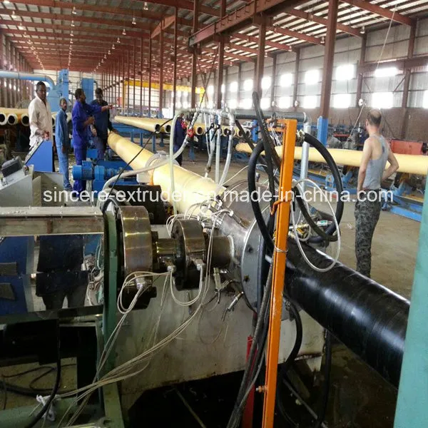 Đường phủ ống thép epoxy HDPE cách nhiệt Thiết bị lớp phủ extruder 4