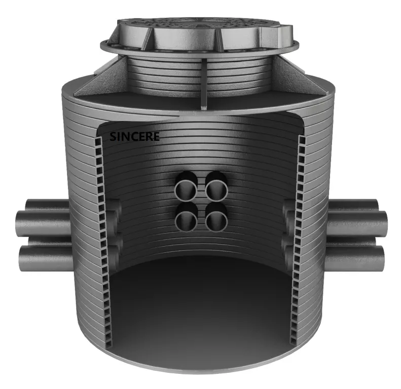 PE PP HDPE vết thương lỗ ống dẫn xoắn ốc đường xăng rỗng có tường 6
